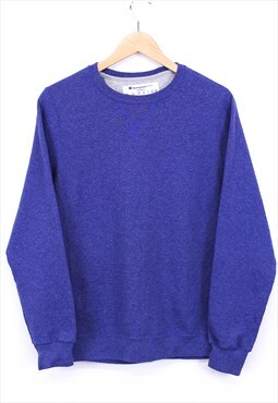Vintage Champion Sweatshirt Purple Pullover With Tonal Logo