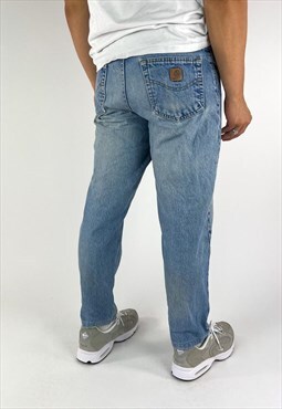 Vintage Blue Carhartt Carpenter Trousers Pants Jeans