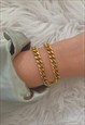 GOLD THICK CURB CHAIN BRACELET