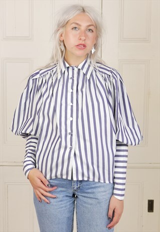 1980S OVERSIZED STRIPED BLOUSE