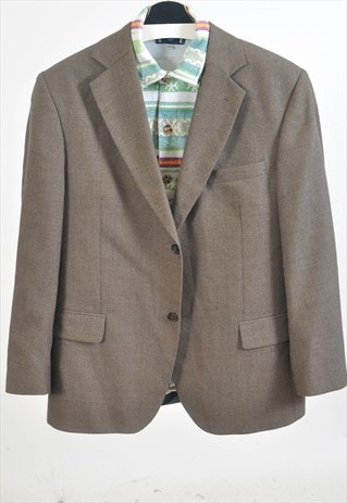 VINTAGE 00S BLAZER JACKET IN BROWN