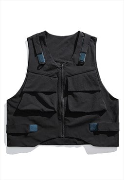 Utility vest sleeveless jacket workwear tank top cargo sweat