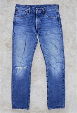 Levi's 501 Jeans Premium Blue Straight Leg Men's W32 L34