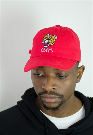 RETRO INSPIRED / RED EMBROIDERED TIGER SPORTS CLUB DAD HAT