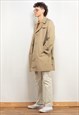 VINTAGE 70'S MEN BUTTON-UP TRENCH COAT IN BEIGE