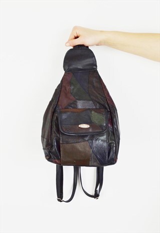 LEATHER PATCHWORK BACKPACK BAG