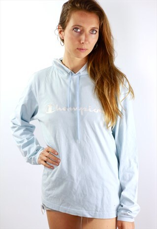 BABY BLUE CHAMPION HOODIE CHAMPION SWEATER