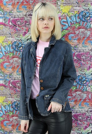 VINTAGE LEVI'S 80S DARK BLUE DENIM JACKET. UNISEX.