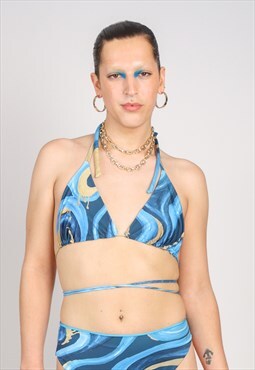 'APHRODITE' Bikini Top In Blue
