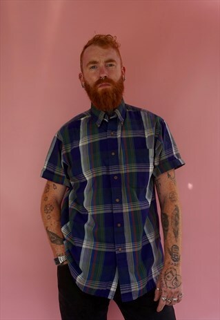 VINTAGE SHORT SLEEVE CHECK SHIRT SHIRT