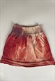 Vintage Y2K Pink Tie Die Ombre Cotton Skirt Summer Festival