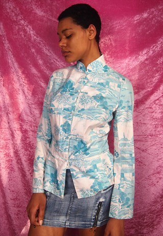 CHINESE WHITE AND BLUE JACKET