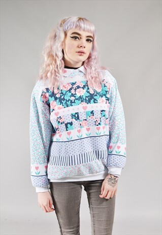 VINTAGE FLORAL SWEATER MULTICOLOURED