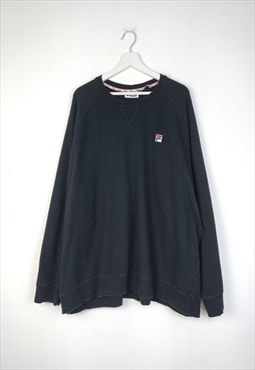 Vintage Fila Sweatshirt Umbroided logo in Black XL