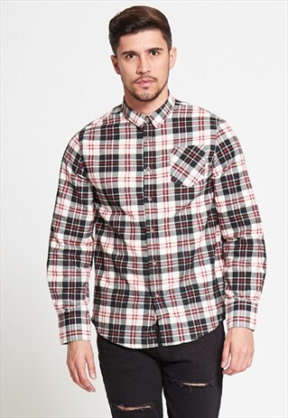 MENS RED LINE CHECKED WINTER SHIRT