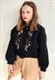 FLORAL EMBROIDERY BOMBER JACKET