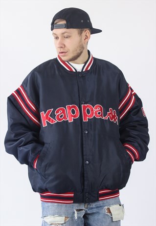 VINTAGE MENS KAPPA BIG LOGO WINTER BOMBER JACKET