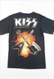 VINTAGE KISS AXE BASS DOUBLE SIDED TEE - FADED BLACK SMALL
