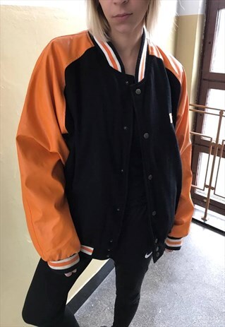 VINTAGE 90' OLDSCHOOL COOL UNISEX BASEBALL JACKET