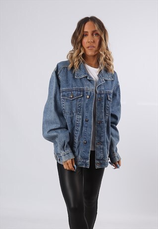 DENIM JACKET FLAGSHIP OVERSIZED FITTED UK 16 - 18 (A6BQ)