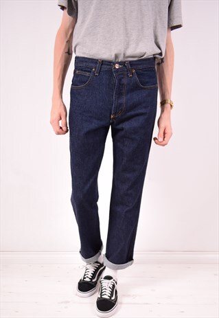 WRANGLER MENS VINTAGE JEANS W30 L31 BLUE 90S