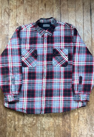 FLANNEL CHECKED GREY PADDED SHIRT