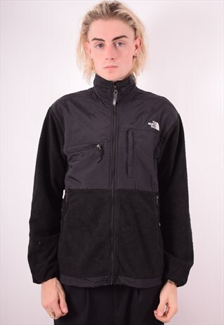 THE NORTH FACE MENS VINTAGE FLEECE JACKET MEDIUM BLACK 90S