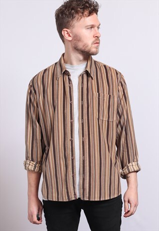 VINTAGE CORDUROY STRIPED SHIRT
