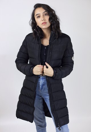 VINTAGE MONCLER BLACK LONG PUFFER COAT