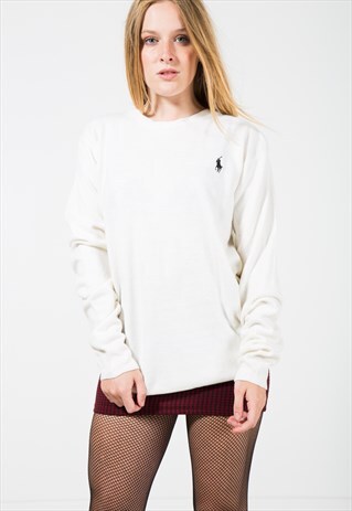 VINTAGE 80S POLO RALPH LAUREN KNIT JUMPER / S0102