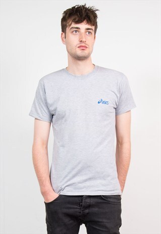90'S ASICS GREY GRAPHIC T-SHIRT