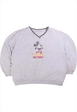 Vintage  Disney Sweatshirt Mickey Mouse Heavyweight V Neck