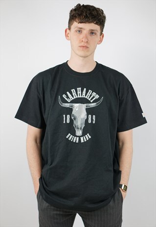 VINTAGE CARHARTT BLACK PRINT T-SHIRT