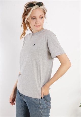 VINTAGE RALPH LAUREN T-SHIRT GREY Z252