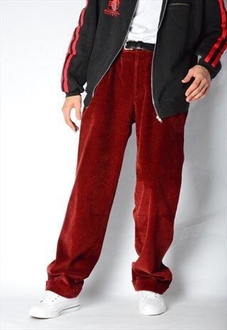 VINTAGE 90S RED CORDUROY PANTS