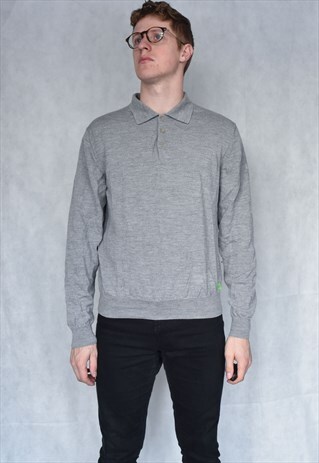VINTAGE HUGO BOSS KNITTED POLO SIZE M