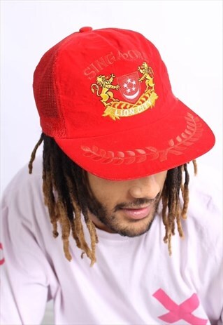 VINTAGE SINGAPORE TOURIST BASEBALL CAP HAT