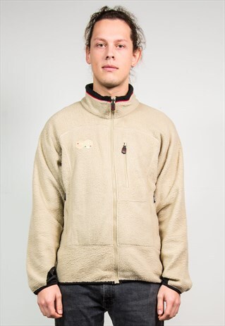 FILA SPORT LEGACY VINTAGE ZIP FLEECE JACKET SWEATSHIRT TEDDY