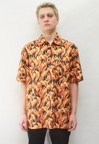 VINTAGE 90' AMAZING COOL OLDSCHOOL FISHBONE PRINTED SHIRT