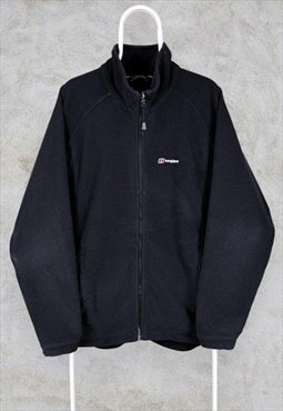 Berghaus Black Fleece Jacket Windbreaker Men's XL