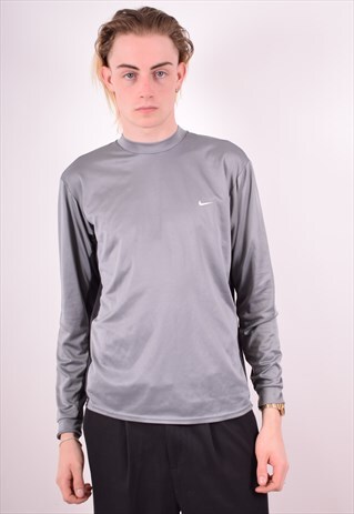 NIKE MENS VINTAGE TOP LONG SLEEVE MEDIUM GREY 90S