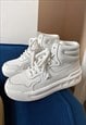 CHUNKY SOLE HIGHTOPS 3D SNEAKERS PLATFORM SKATER SHOES WHITE