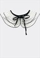Sheer Black & White Detachable Collar