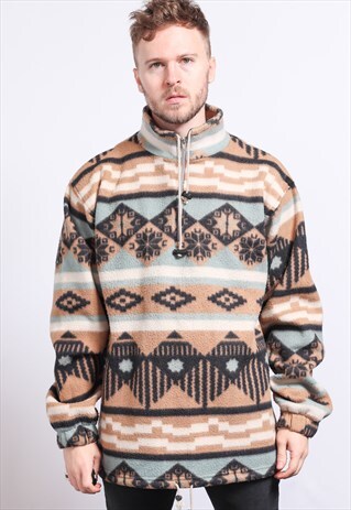 VINTAGE HALF ZIP FLEECE TOP