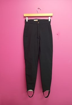 Black Trousers Padded Style Ankle Straps