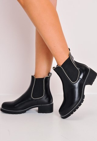 STUDDED CHUNKY CHELSEA BOOTS