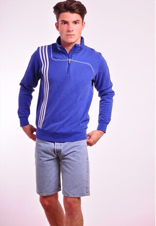 VINTAGE ADIDAS 1/4 ZIP UP RETRO 90S SWEATER