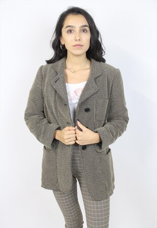 VINTAGE 90'S ARMANI BROWN PATTERNED BLAZER