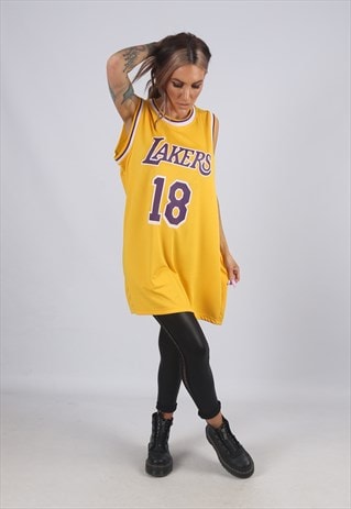 VINTAGE BASKETBALL JERSEY VEST TOP OVERSIZED LONG (4AL)