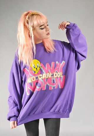 VINTAGE PURPLE TWEETY PIE SWEATER
